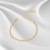 Zirconia Dots Armbånd, 18K Guldbelagt