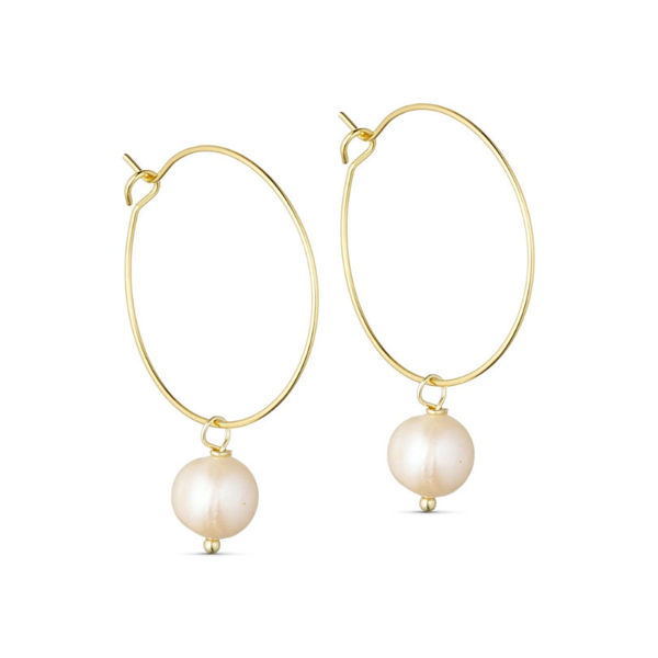Jackie Hoop Pearl Earring